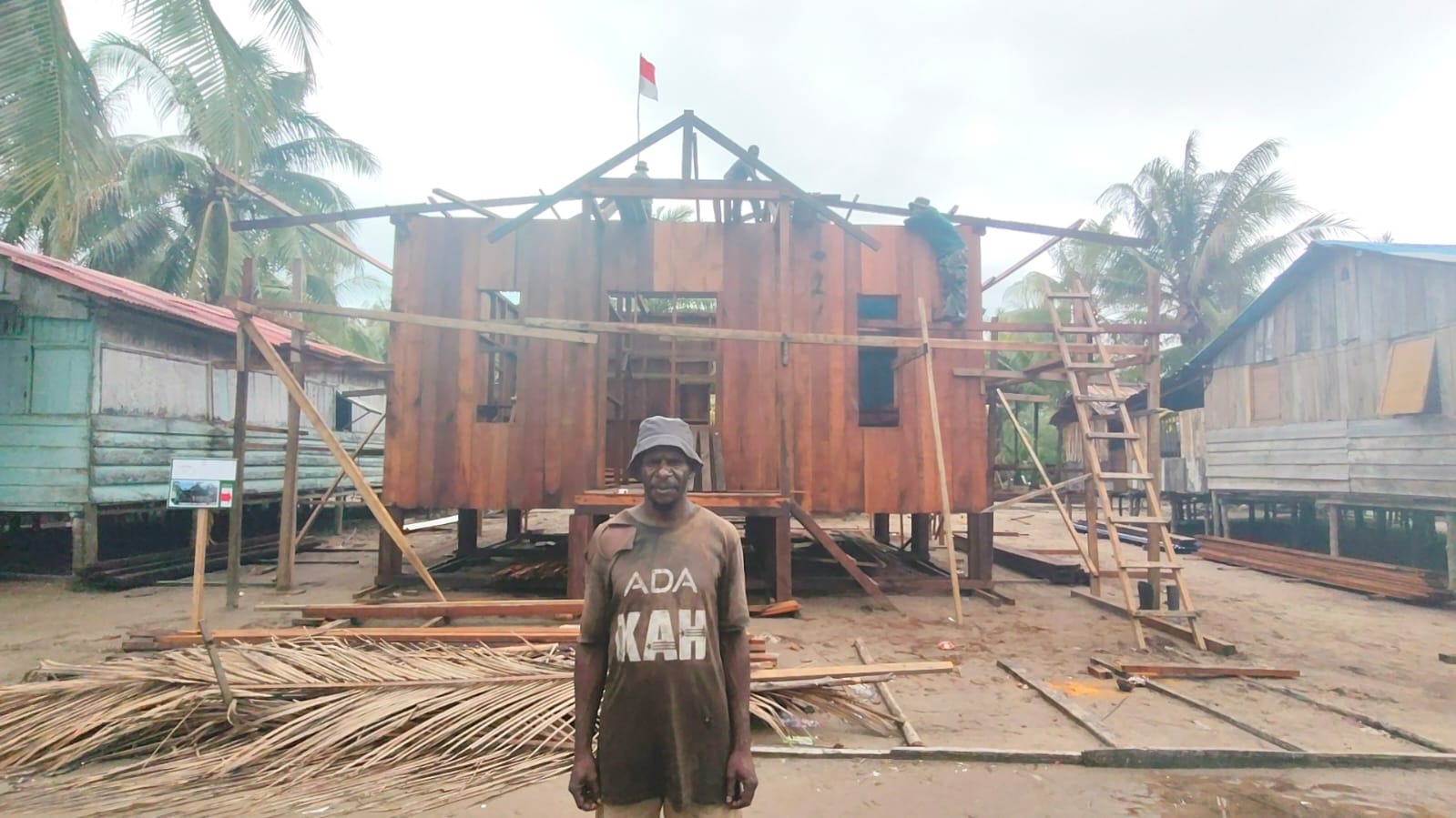 Rumah Impian Niko Makare Segera Terwujud Berkat TMMD Kodim 1710/Mimika