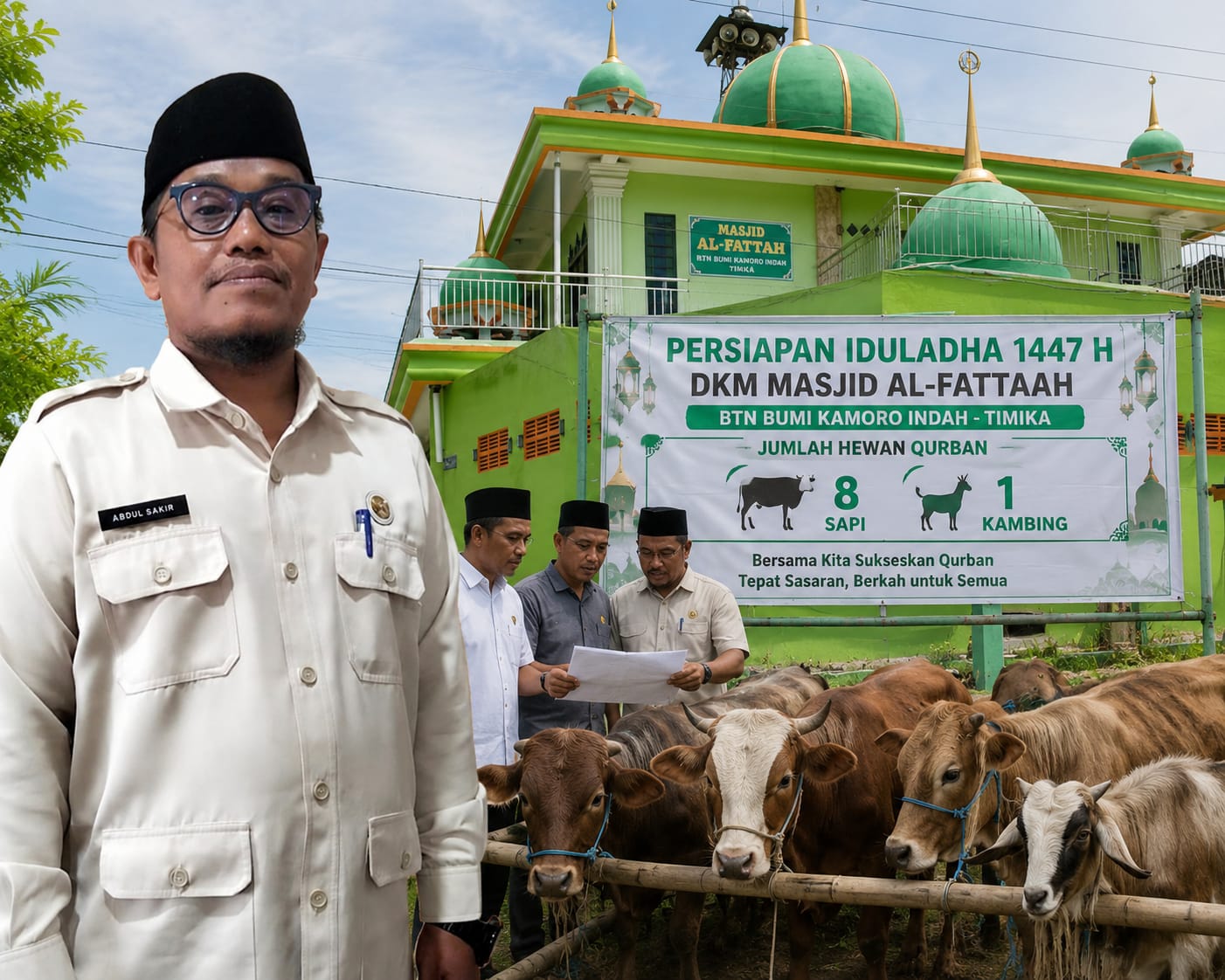 DKM Masjid Al-Fattaah Timika Siapkan 8 Sapi dan 1 Kambing untuk Iduladha 1447 H
