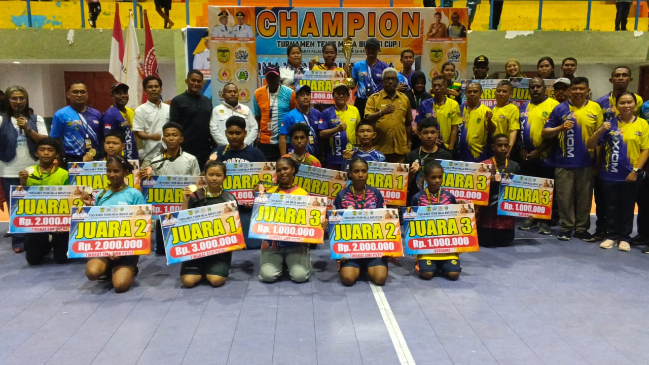 Turnamen Tenis Meja Bupati Cup I Resmi Ditutup, Siapkan Pembinaan Atlet Muda Jadi Fokus Utama 
