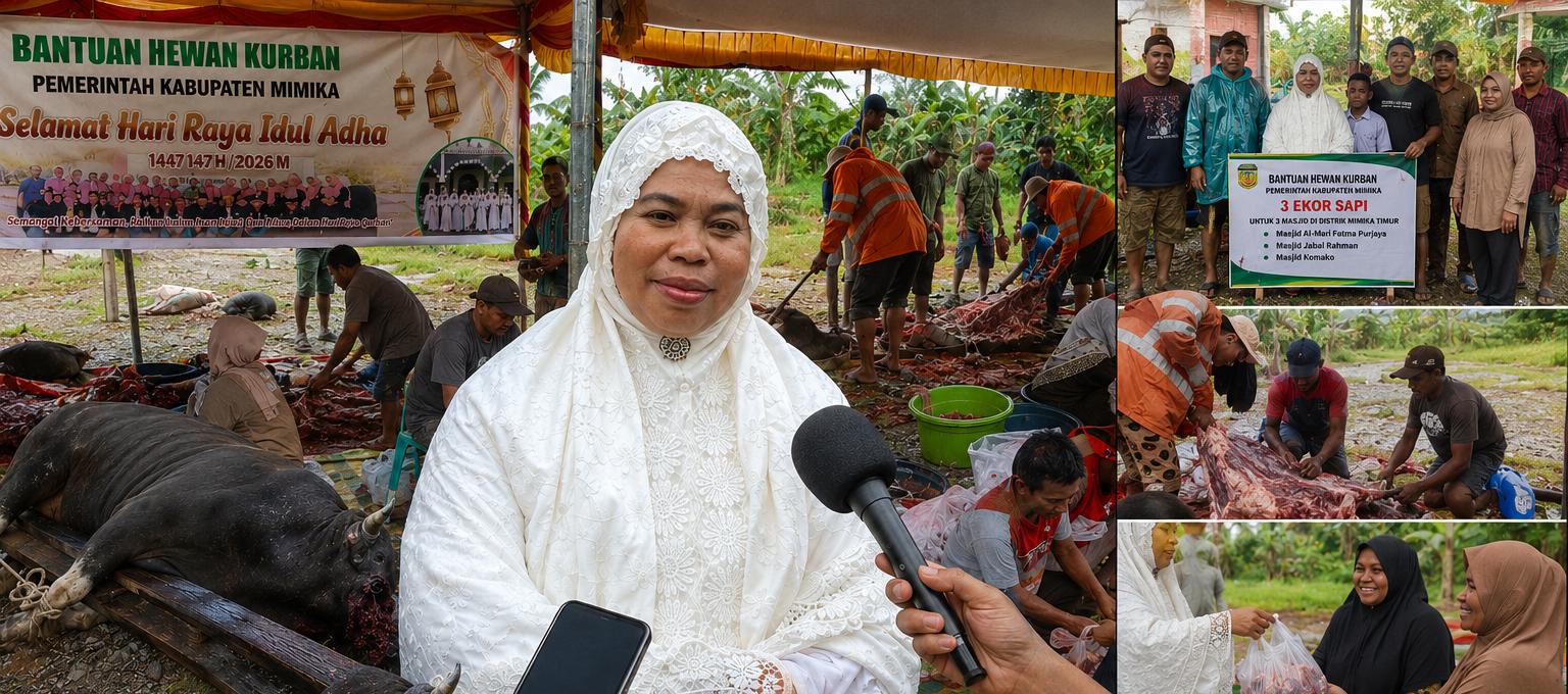 Hj. Rampeani Rachman: Kurban Jadi Simbol Toleransi, Daging Dibagikan Juga untuk Warga Non-Muslim di Mimika Timur