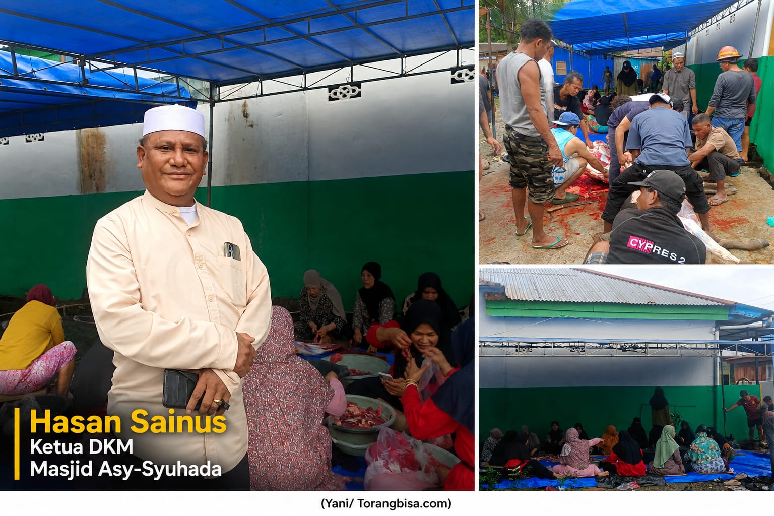 DKM Masjid Asy-Syuhada Distribusikan Daging Kurban kepada Warga dan Kaum Dhuafa