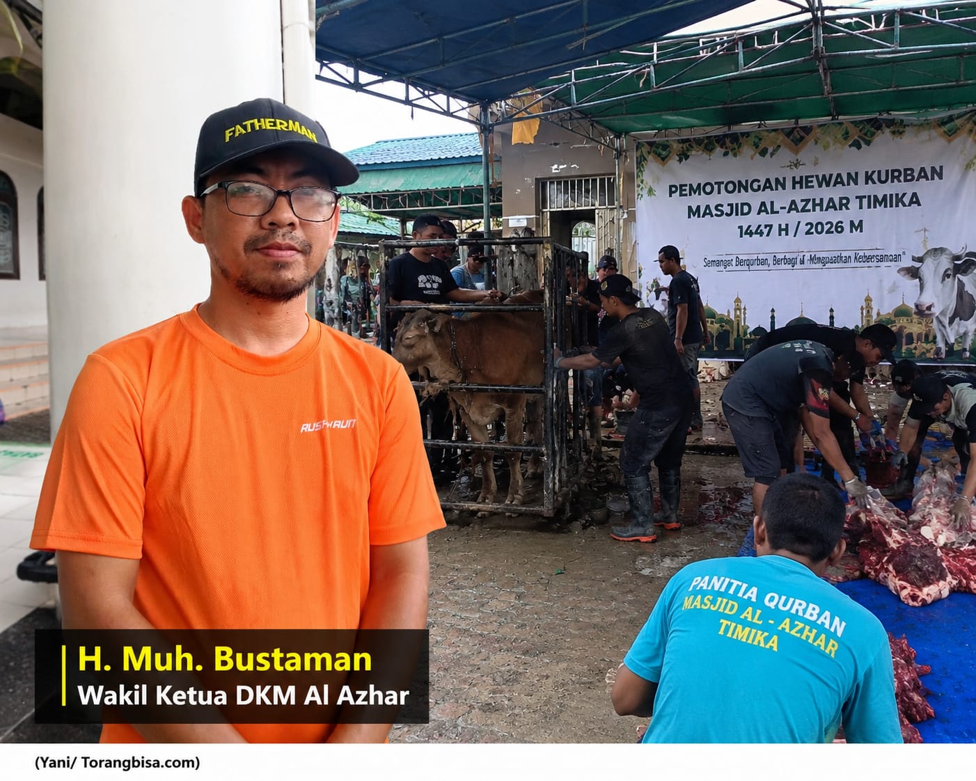 Masjid Al-Azhar Timika Potong 14 Ekor Sapi Kurban, Bagikan 1.200 Kupon kepada Warga