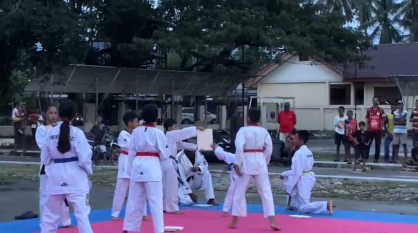 Taekwondo Merambah Kampung, Pengkab TI Mimika Buka Pembinaan Atlet di Mapurujaya