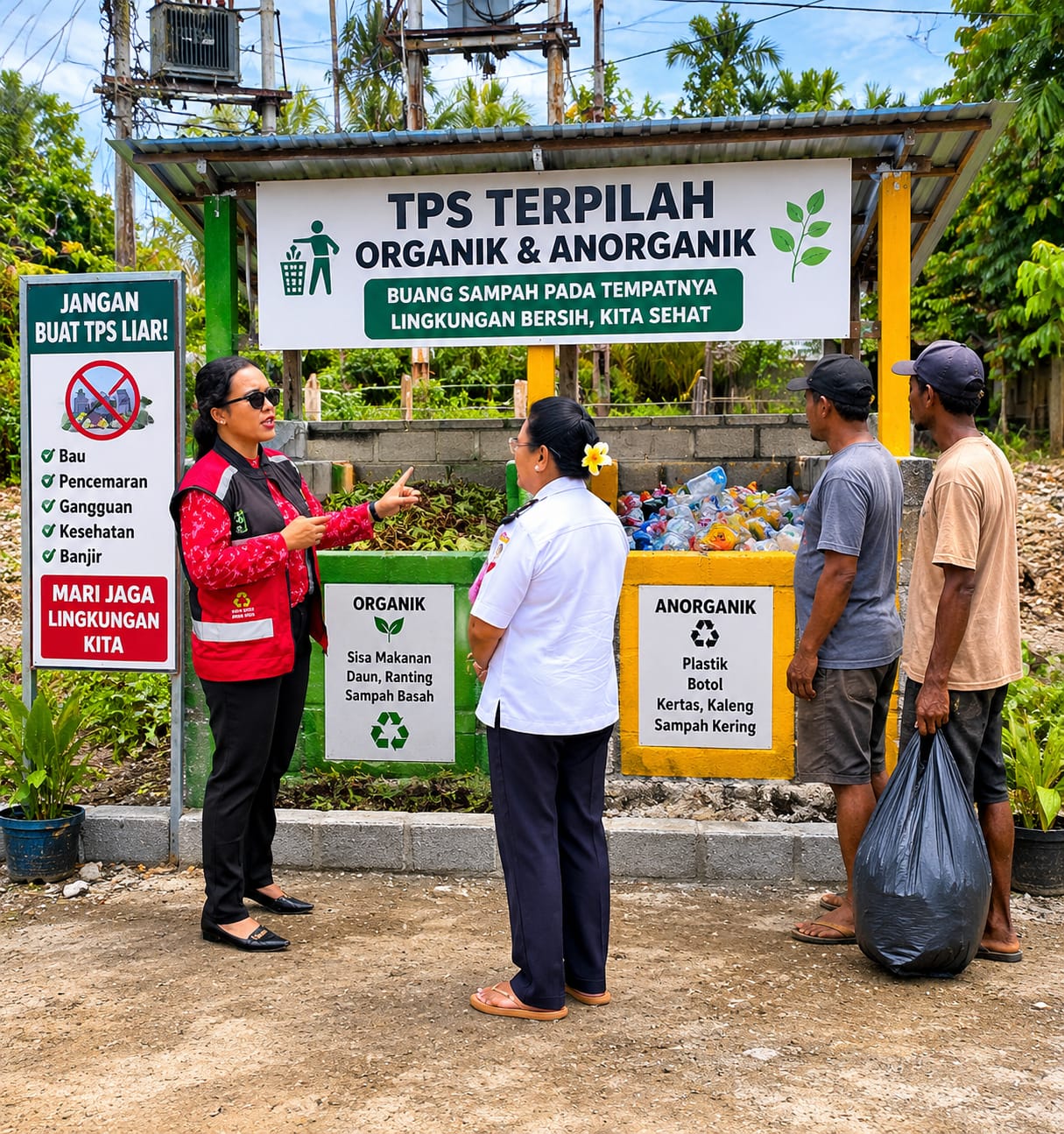 Denda Saja Tak Cukup, Distrik Mimika Baru Bangun TPS Terpilah untuk Atasi Sampah dan TPS Liar