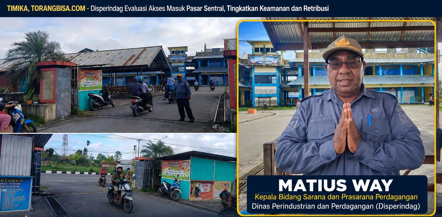Disperindag Perketat Pengamanan Pasar Sentral Timika dengan Sistem Dua Shift