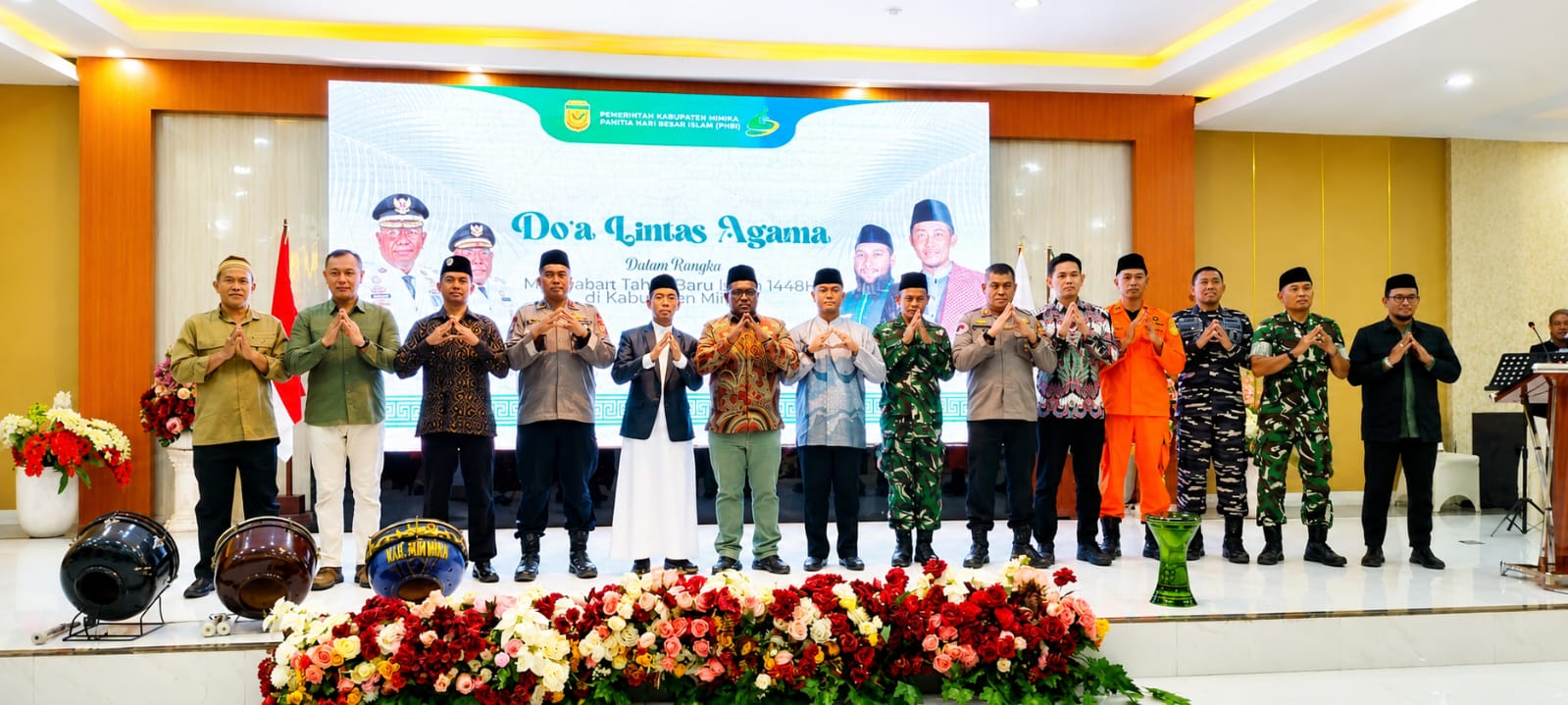 Doa Lintas Agama Sambut Tahun Baru Islam 1448 Hijriah, Bupati Mimika Ajak Warga Perkuat Toleransi dan Persatuan