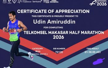 Opa Udhin Nabire Sukses Tuntaskan Tantangan Makassar Half Marathon 2026, Bawa Pulang ‘Triple Medals’ ke Nabire – Papua Tengah