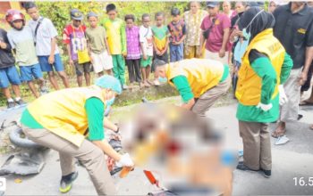 Diduga Dipengaruhi Alkohol, Pengendara Xeon Terlibat Kecelakaan Ganda di SP 2 Mimika