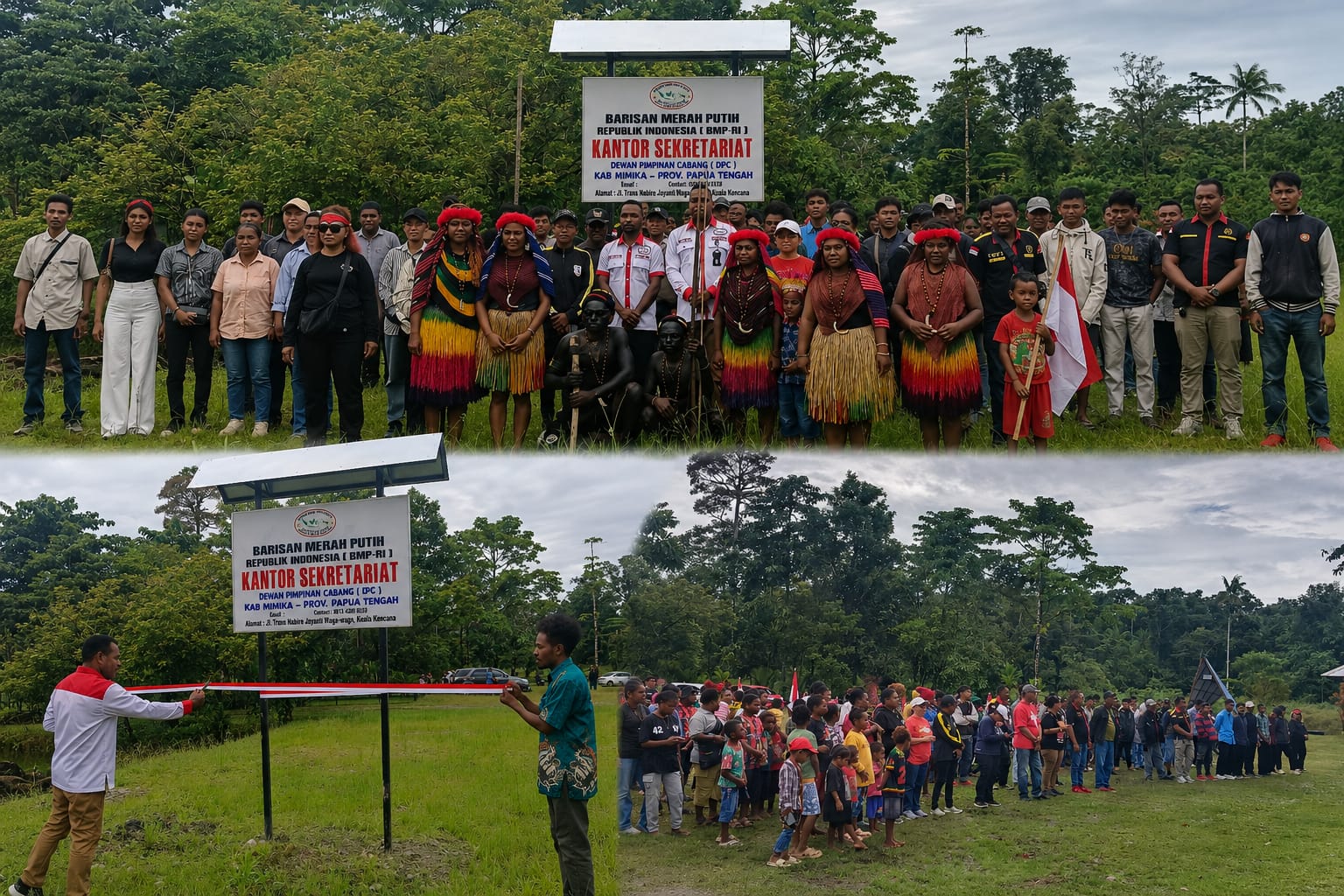 Peringati Hari Lahir Pancasila, BMP RI Mimika Resmikan Papan Nama Organisasi dan Inagurasi Anggota Baru