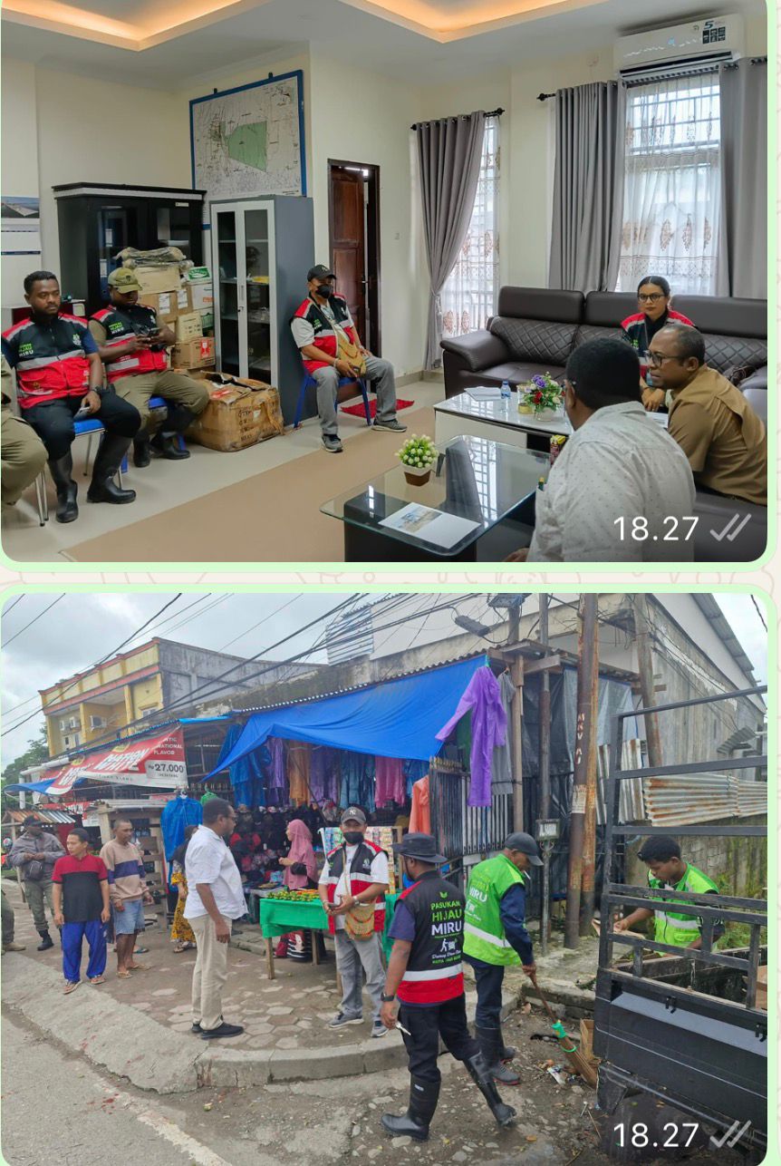 Kepala Distrik Mimika Baru Turun Langsung Tertibkan TPS Liar, Libatkan Warga Cari Solusi Sampah dan Banjir