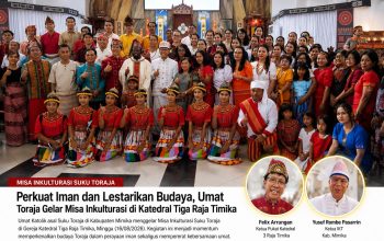 Misa Inkulturasi Suku Toraja di Katedral Tiga Raja Timika Perkuat Kebersamaan Umat