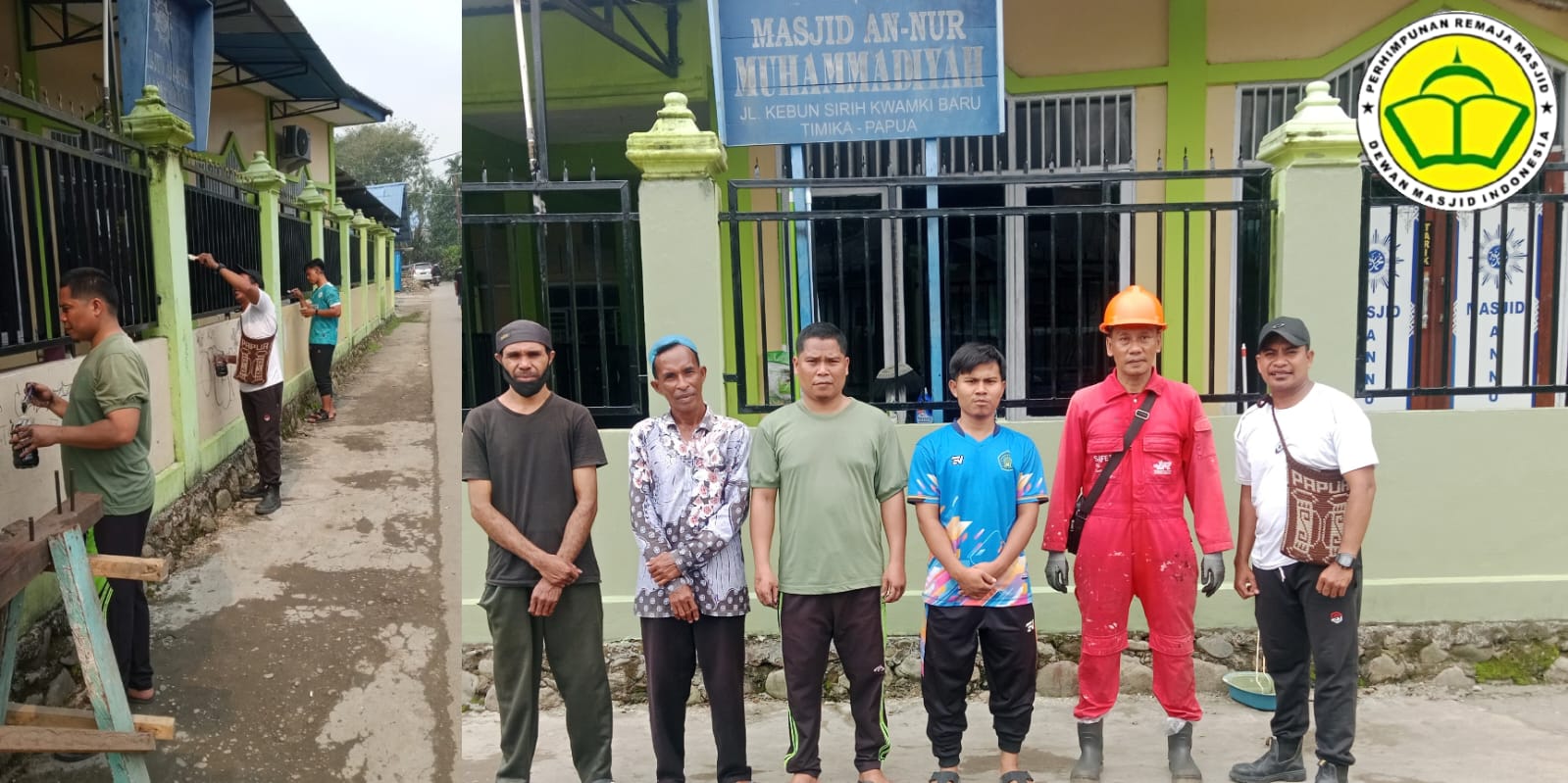 P’RIMA DMI Mimika Gelar Kerja Bakti, Bersihkan dan Percantik Masjid An-Nur Kebun Siri