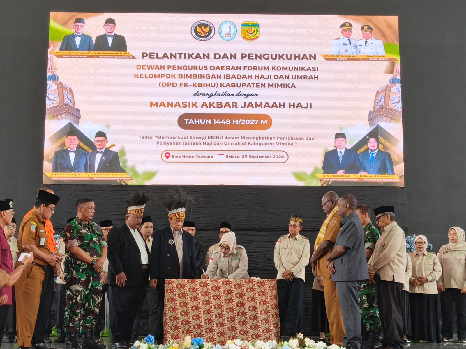 DPD PFK-KBIHU Kabupaten Mimika Resmi Dilantik, Rampeani Rachman Pimpin Masa Bakti 2026-2031