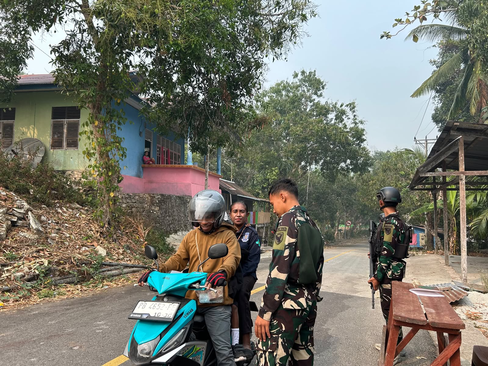 Satgas Yonif 147/KGJ Pos Kramamongga Gelar Sweeping Kendaraan Jaga Stabilitas Keamanan